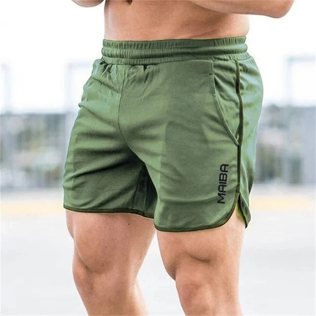 "Costume da bagno uomo slim-fit elasticizzato blu con vita regolabile, cuciture sottili e tessuto a rapida asciugatura."