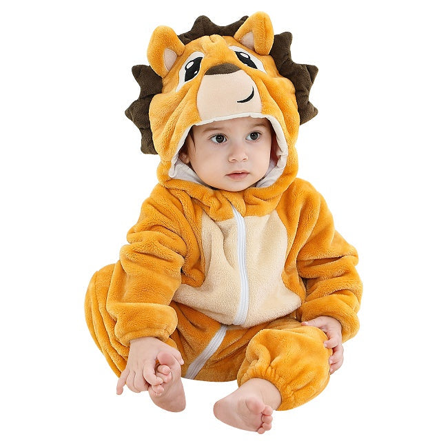 Thick flannel hooded baby sleepwear, ensures warmth & comfort in winter.
