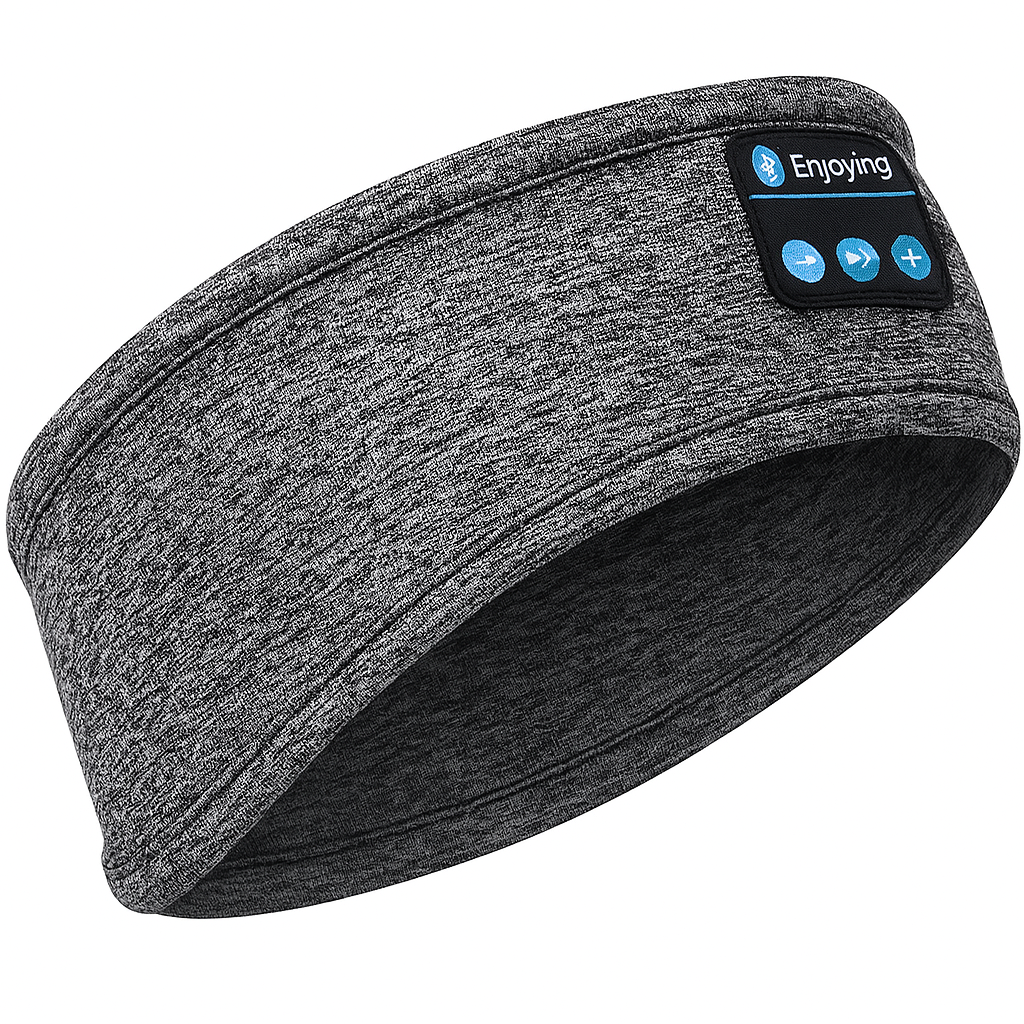 "Cuffia Bluetooth morbida, traspirante, in tessuto elastico, per sonno tranquillo, con cancellazione del rumore e microfono."