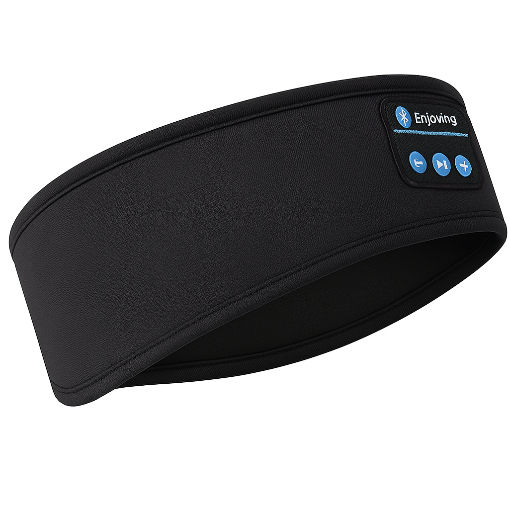 "Cuffia Bluetooth morbida, traspirante, in tessuto elastico, per sonno tranquillo, con cancellazione del rumore e microfono."