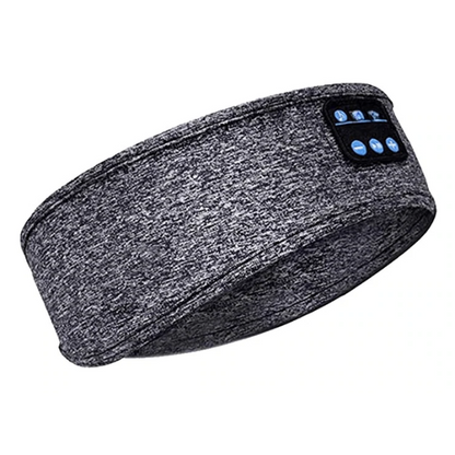 "Cuffia Sleep Wireless Bluetooth, fascia soffice grigia, comfort notturno, elimina rumori, per musica e relax notturno"