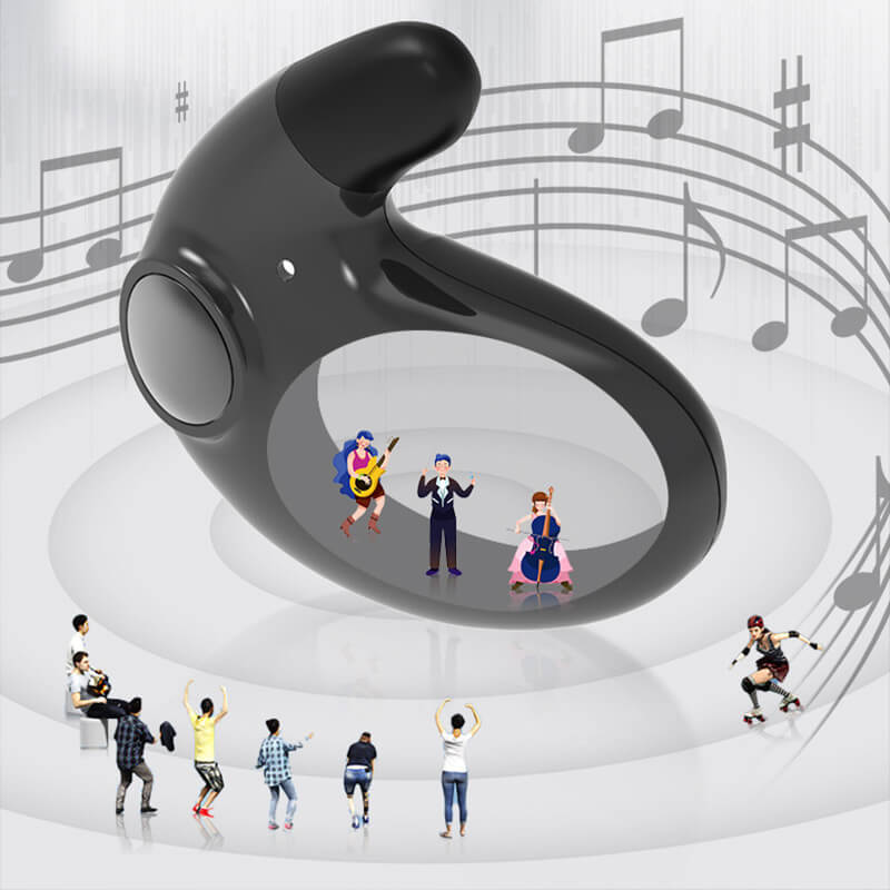 Cuffie wireless invisibili ultraleggere IPX5, nere, per dormire con comfort, cancellazione rumore e durata batteria 24 ore.