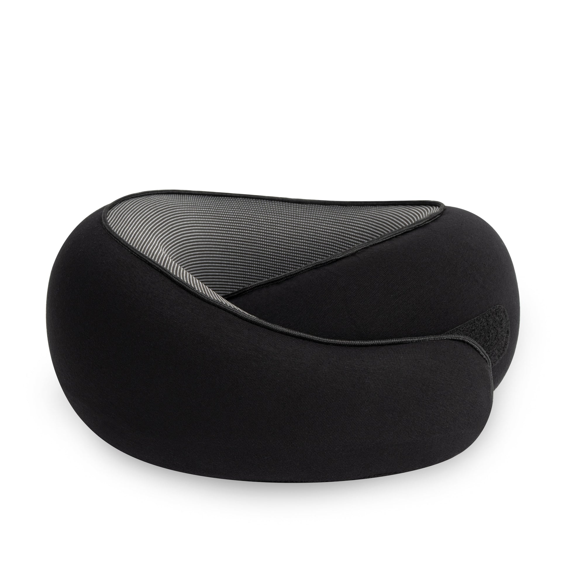 "Cuscino da viaggio unisex comodo e compatto, colore rosa, design ergonomico per supporto collo, ideale per viaggi lunghi."