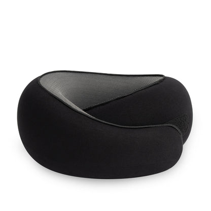 "Cuscino da viaggio unisex comodo e compatto, colore rosa, design ergonomico per supporto collo, ideale per viaggi lunghi."