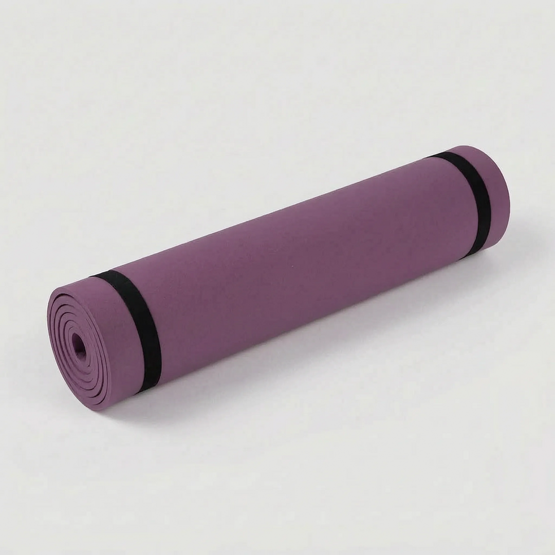 Versatile cushioned workout mat for yoga, pilates & fitness. Unisex gym mat for home or studio use.