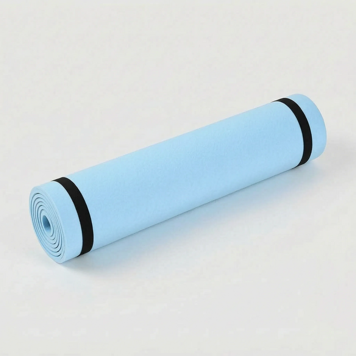 Unisex cushioned fitness mat for yoga & pilates. Provides comfort & support for all exercises.