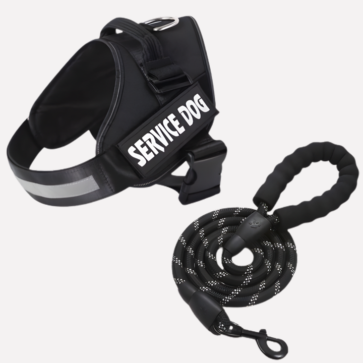 Reflective no-pull dog vest, adjustable for comfort & pet safety in all sizes.