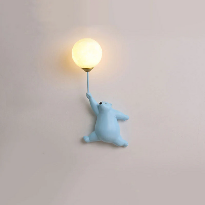Kids' bedroom bear LED lamp, TeddyGlow design, playful & charming interior lighting.