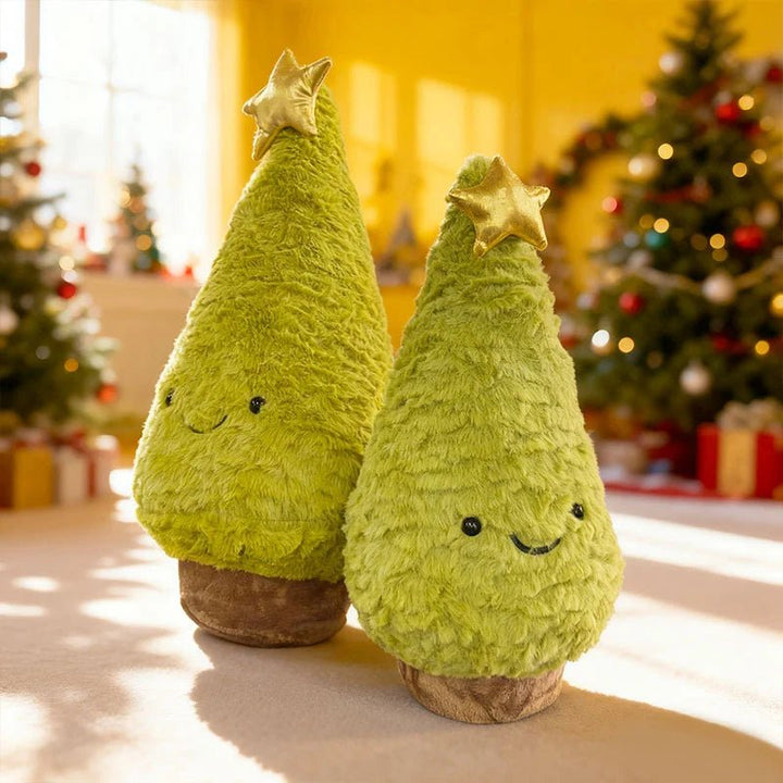 Soft Christmas tree figurine for a cute, festive holiday home decor accent.