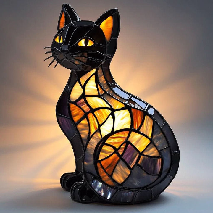 Decorative cat-shaped LED night light. Soft silicone lamp, perfect for a tabletop or nursery's gentle ambiance.