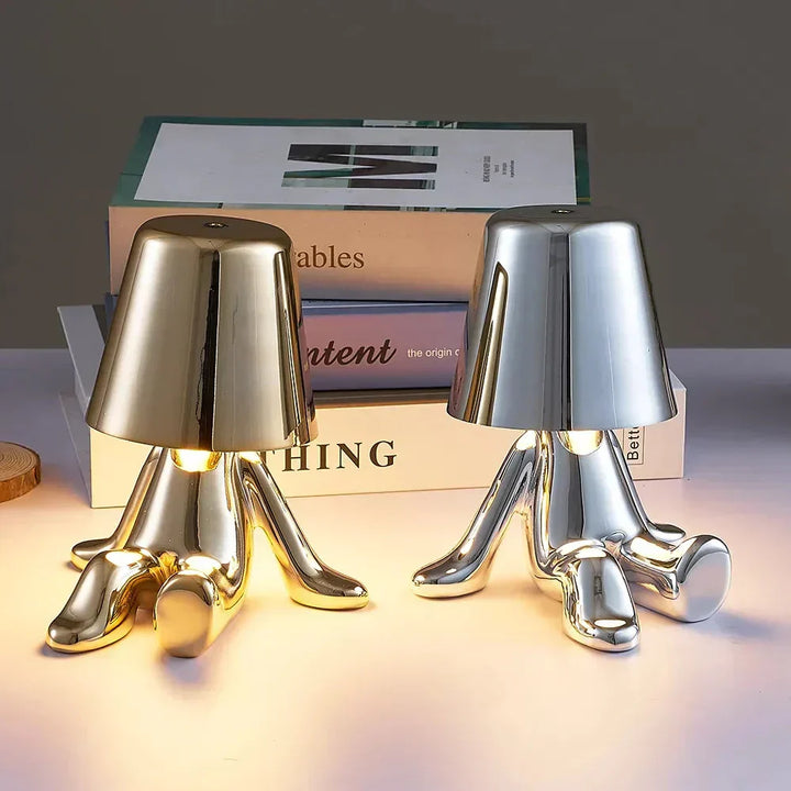 Decorative LED table lamp for warm ambient home lighting, modern design.