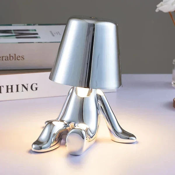 Elegant LED table lamp, unique modern design, ideal for ambient home decor lighting.