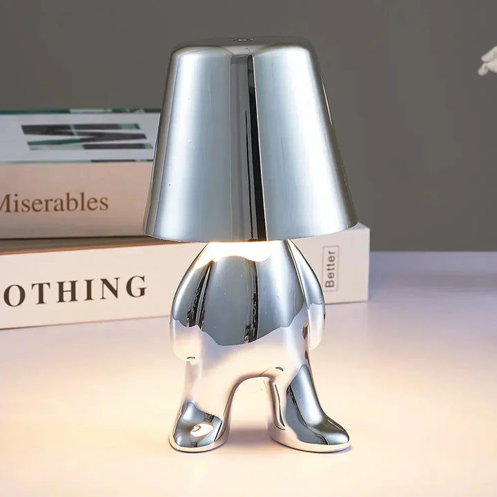 Stylish LED accent lamp, rechargeable and portable, enhancing any room's decor.