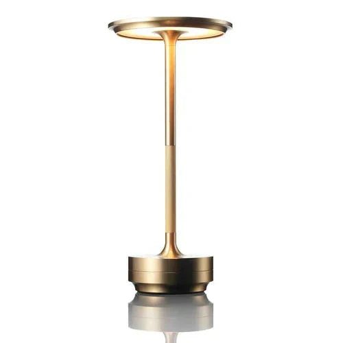 Elegant dimmable table lamp. Wireless LED, USB rechargeable for cozy ambient light anywhere.