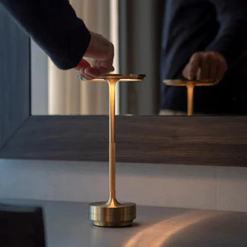 Modern minimalist wireless table lamp. Dimmable LED for creating the perfect atmosphere. USB rechargeable.