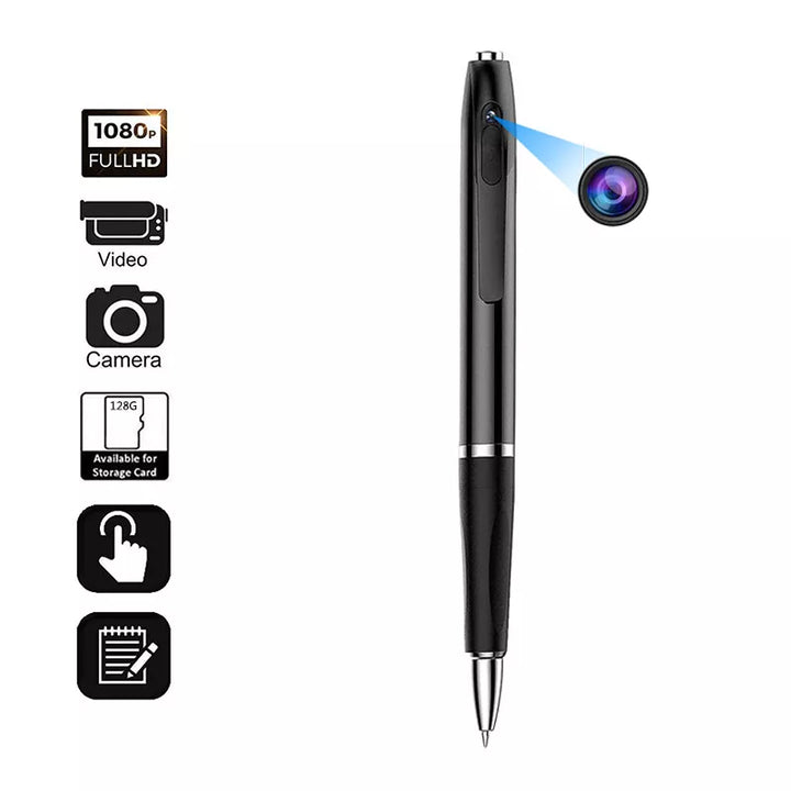 Micro cam pen for conferences, recording important meetings with clear HD video and digital voice.