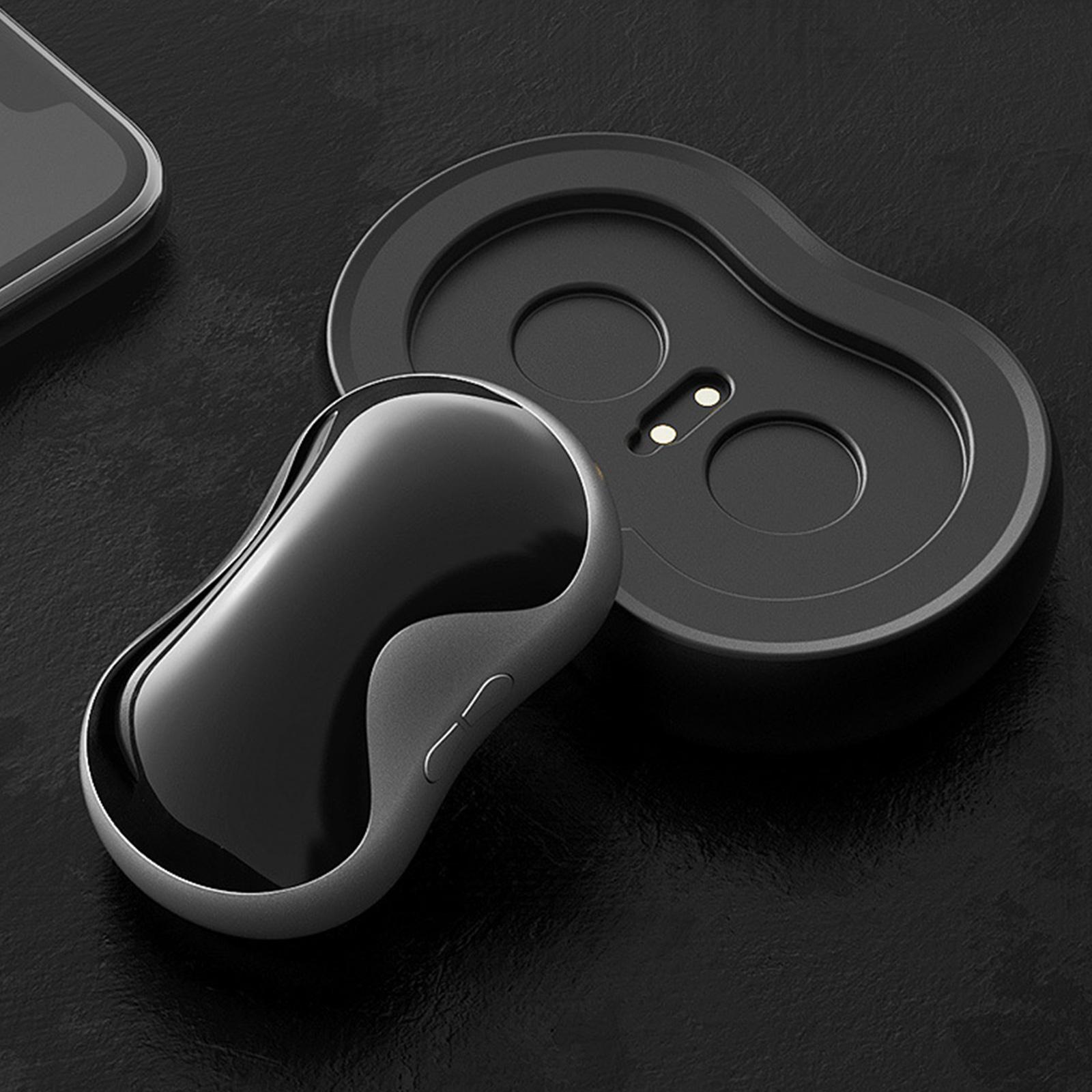 "Dispositivo anti-russamento con elettrostimolazione, design ergonomico, colore bianco e nero, migliora qualità del sonno."