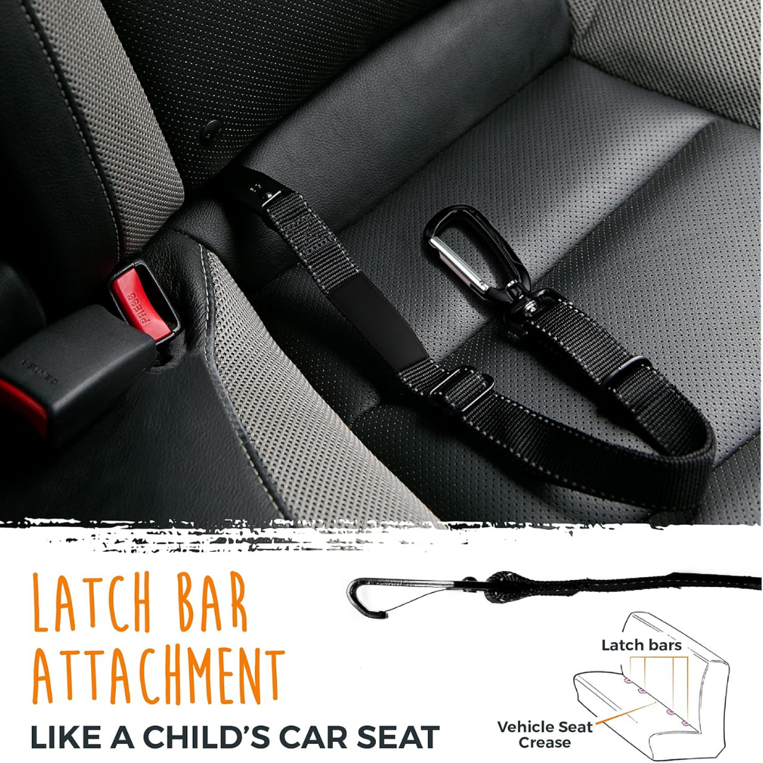Secure your pet instantly with this adjustable dog safety car seatbelt for worry-free travel.