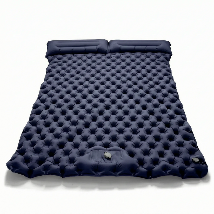 Durable double outdoor air mattress, perfect for camping, backpacking, and comfortable tent sleeping.