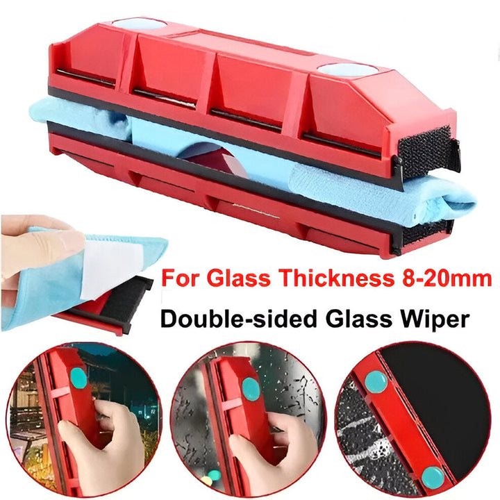 Innovative double-sided magnetic window cleaner ensures a sparkling, streak-free shine on all household glass surfaces.