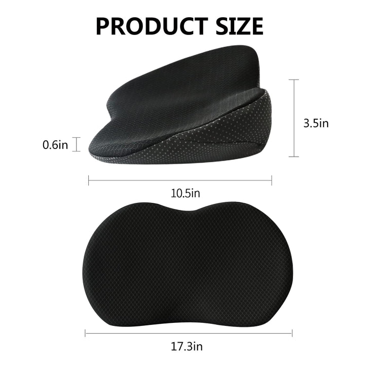 Driving Comfort Seat Pad: Memory foam booster for shorter drivers, improves posture & road visibility.