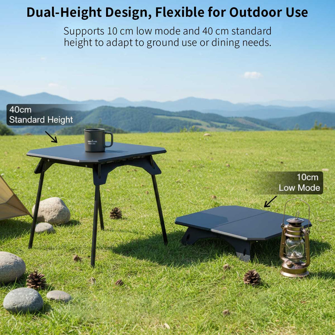 Dual-Height Lightweight Folding Camping Table