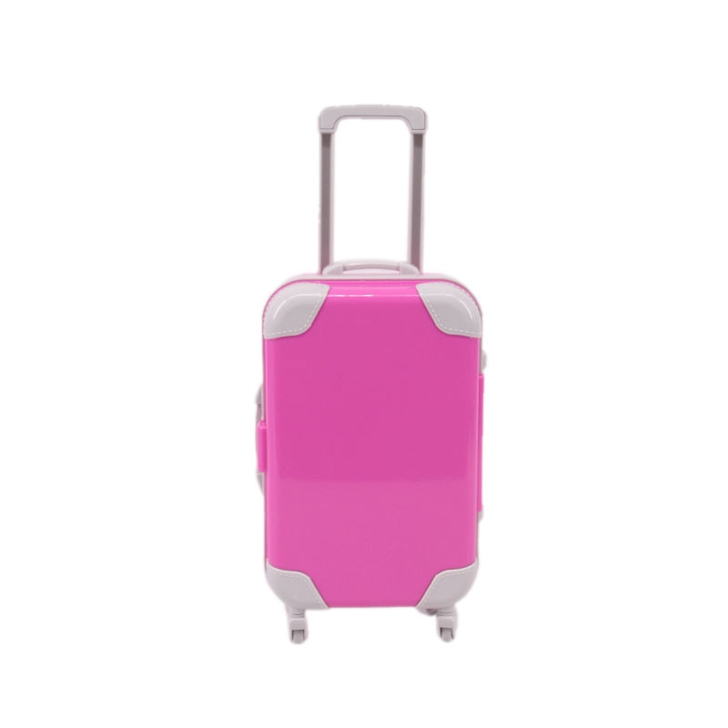 Playroom essential: 18-inch doll suitcase, a sturdy travel toy for children's pretend play.