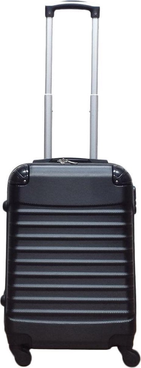 Modern 2-piece ABS hardshell travel luggage set, lightweight & durable spinner suitcases.