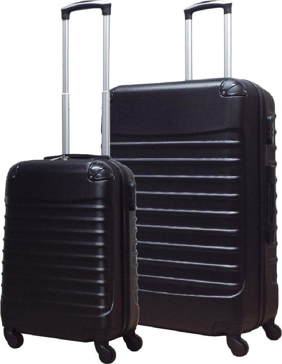 Travel-ready 2-piece ABS hardshell suitcase set, durable & lightweight for any vacation.