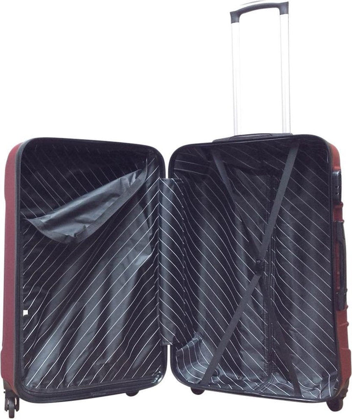 Complete 2-piece ABS hardshell luggage set, durable & lightweight spinner suitcases for all travel.