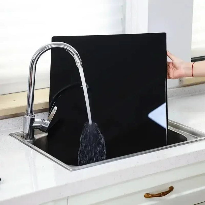 Premium durable acrylic cutting board, a perfect kitchen gift. Non-slip lip protects countertops for safe, efficient food prep.