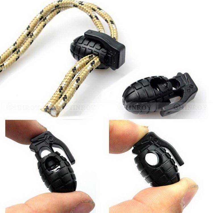 Set of multi-colored paracord cord locks, perfect for backpack gear, survival kits, and shoe accessories.