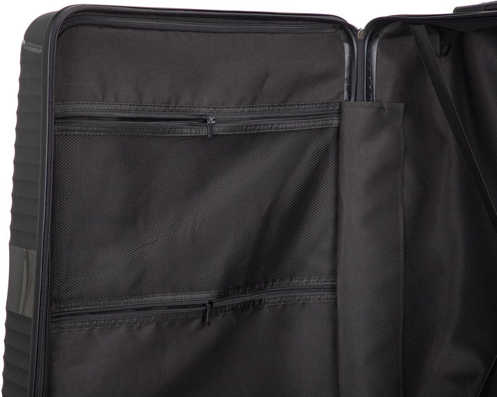 Amalfi blue hardshell luggage: durable, lightweight travel suitcase ensuring secure & smooth journeys.