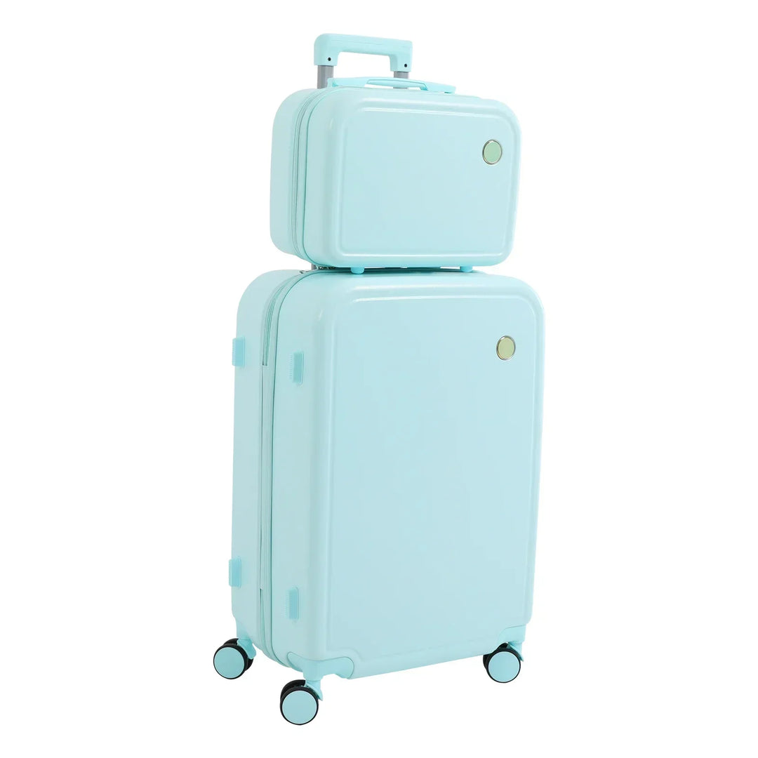 Stylish Vienna Duo hard shell luggage set with spinner wheels, durable & airport friendly travel gear.