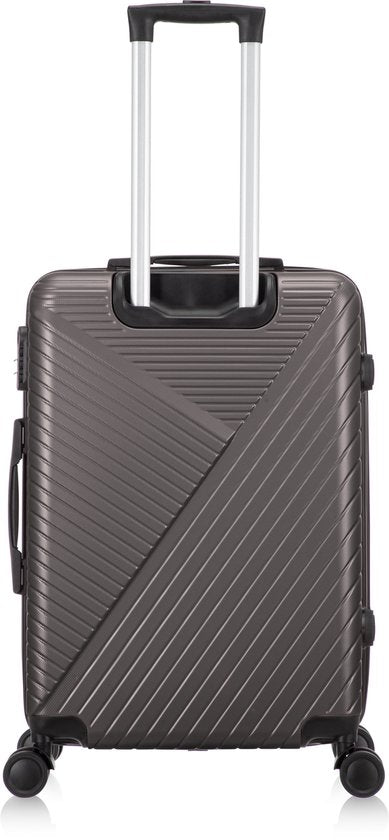 Secure hardshell travel bag, Cordoba model, with spinner wheels for lightweight, durable holiday luggage.