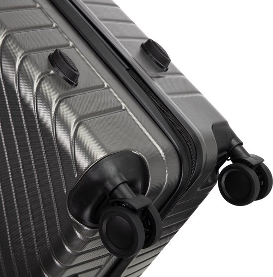 Unisex durable hardshell suitcase featuring spinner wheels, TSA lock. Ideal for secure, lightweight travel.
