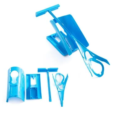 Complete compression sock assist kit with slider and shoehorn for convenient elderly assistance.