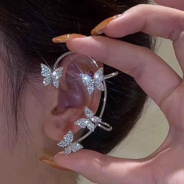 Elegant adjustable clip on earrings for women, perfect for non-pierced ears. Comfortable fashion jewelry.