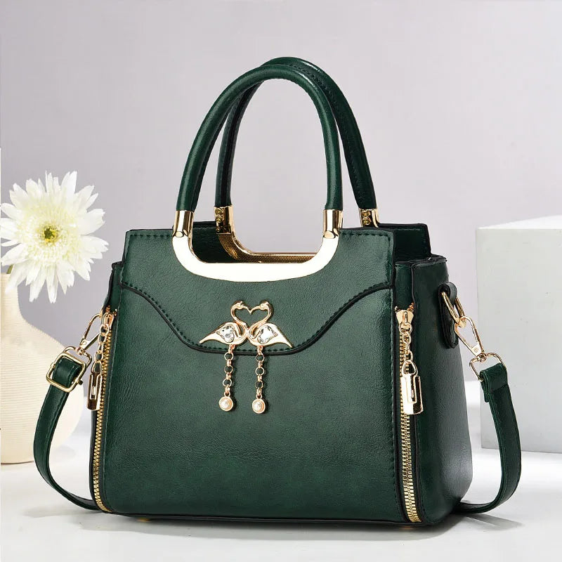Versatile elegant structured women's handbag, a stylish purse & fashion accessory.