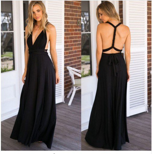 Long formal dress for women, elegant and adaptable for any evening event.