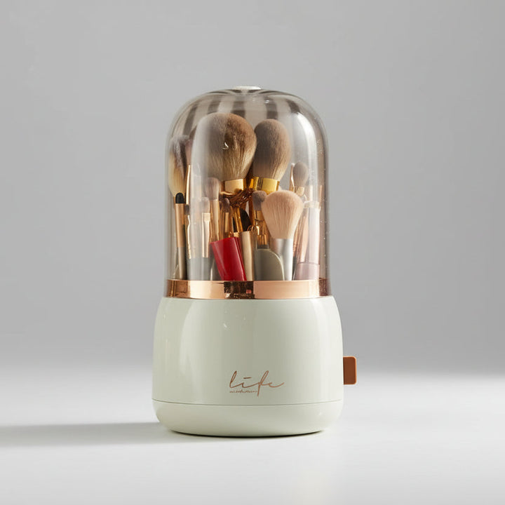 Spacious elegant dustproof makeup organizer for extensive beauty storage.