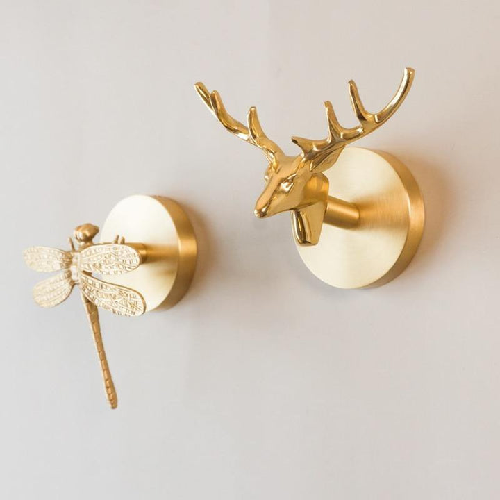 Chic gold animal decorative hook, a unique home decor statement accent.