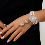 Gold White Bracelet