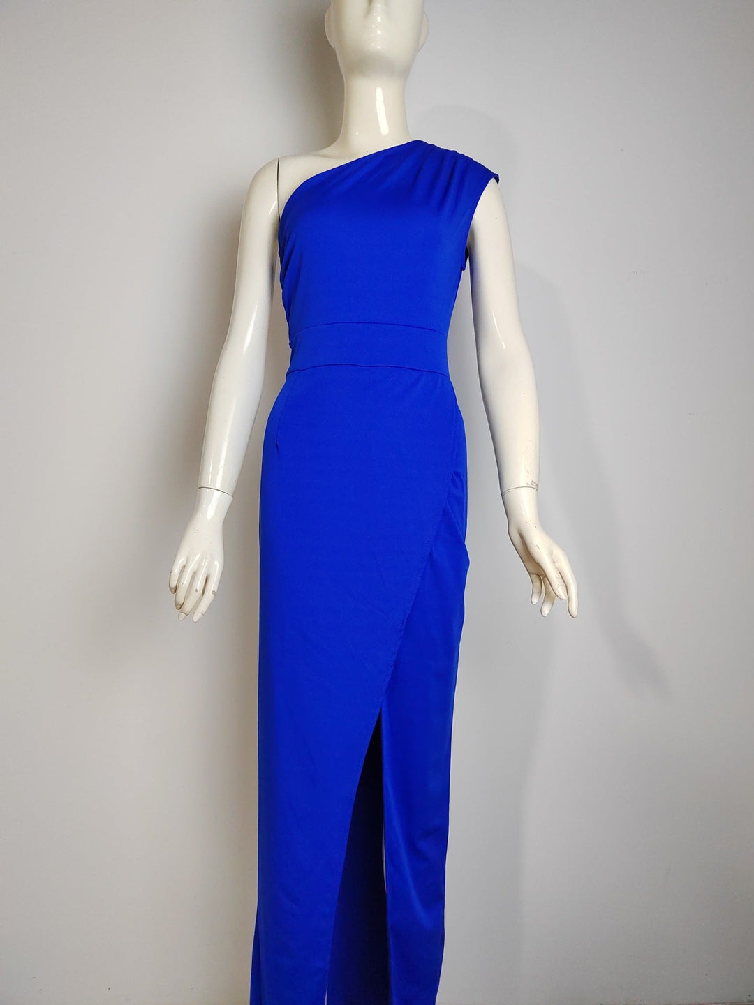 Gorgeous women's asymmetrical drape formal maxi dress. Elegant evening gown perfect for any special occasion party.