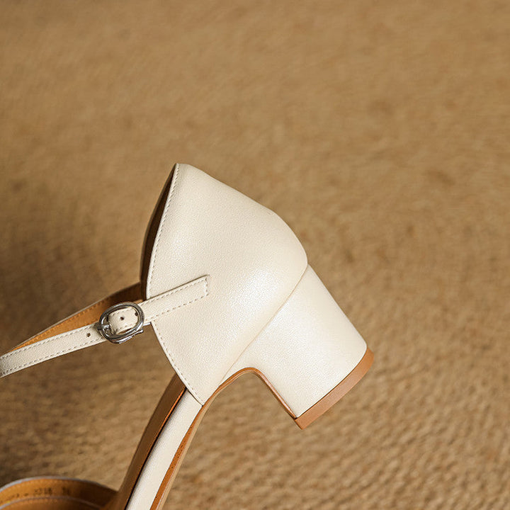 Silver women's summer block heels, elegant design with comfortable adjustable ankle strap.