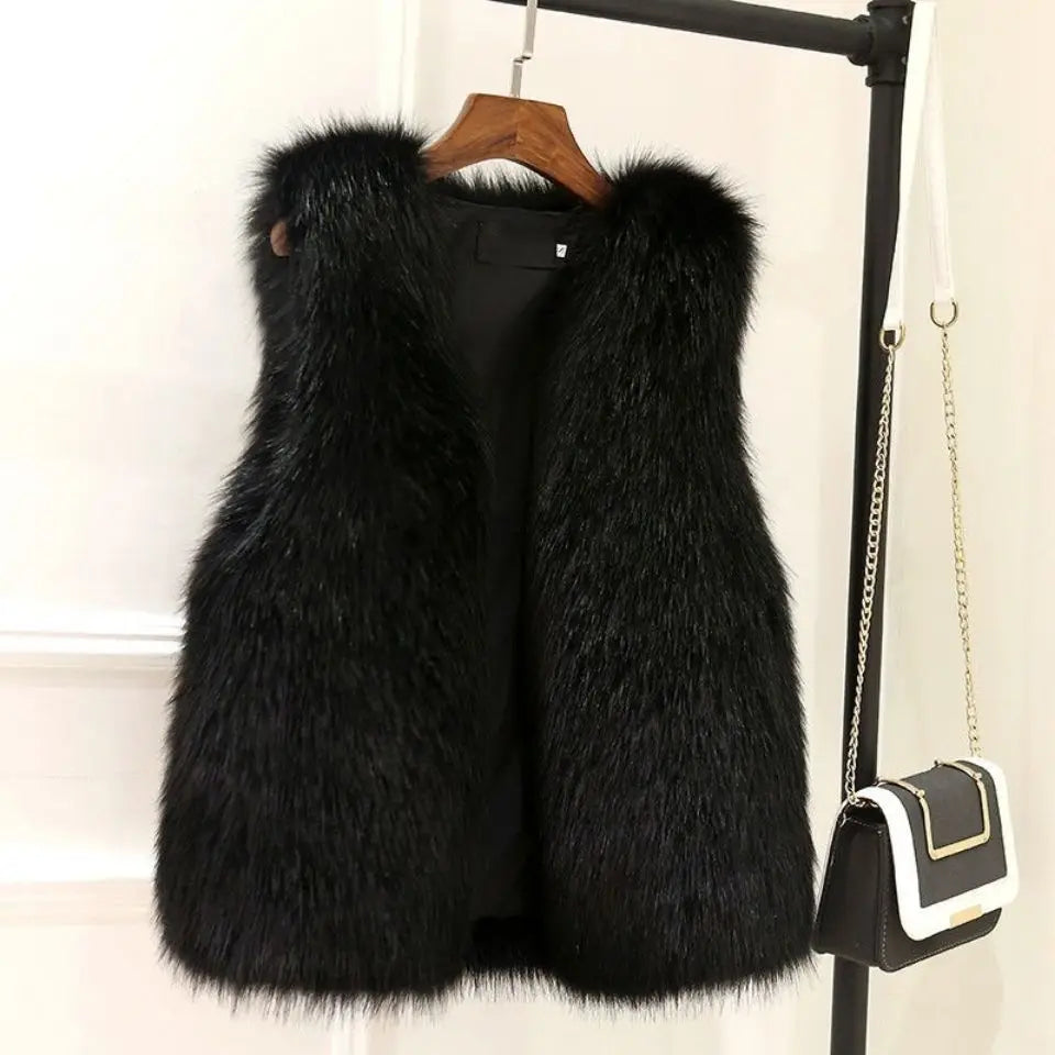 Women's elegant winter vest, ideal for layering. Provides comfort and warmth, a chic fashion statement.