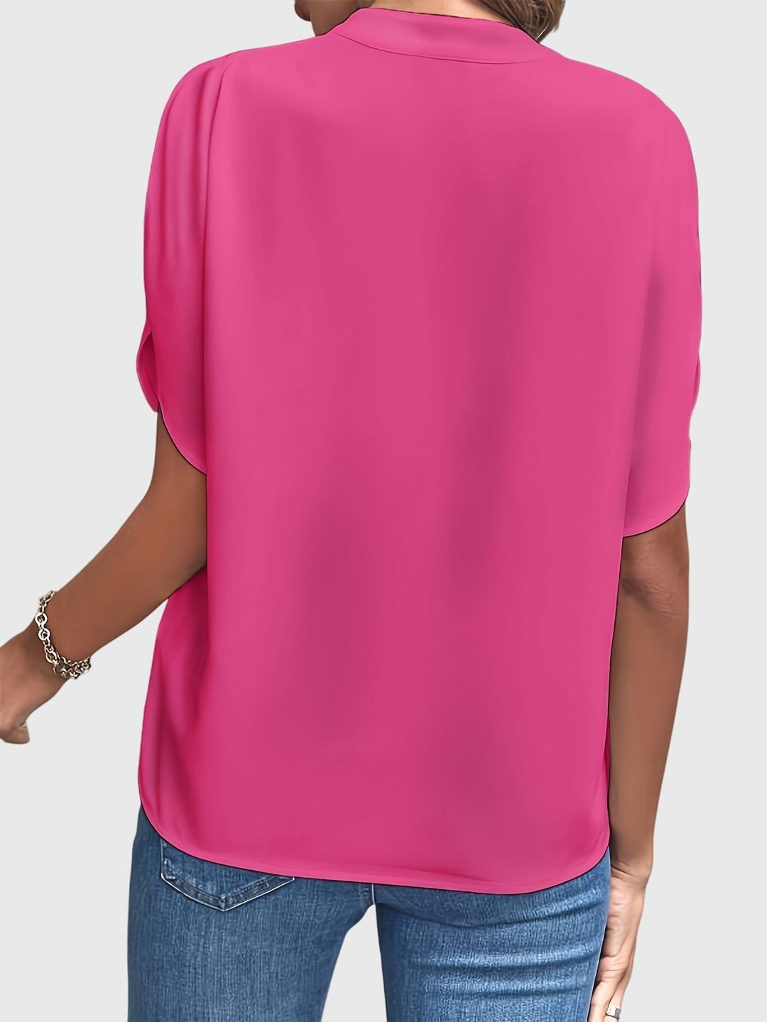 Elegant women's versatile top, a comfortable and classic blouse for office, casual, and formal wear.
