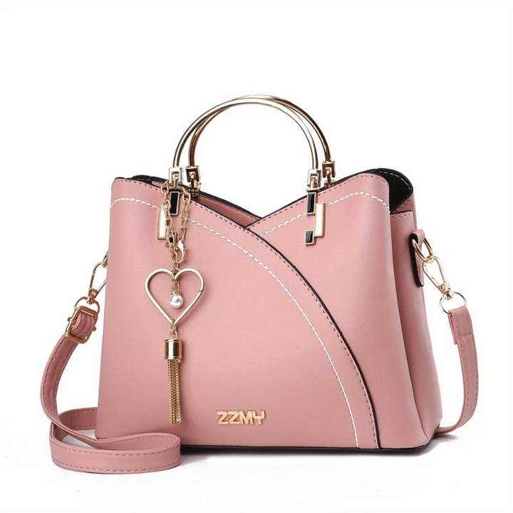 Fashion-forward women's elegant faux leather shoulder bag for a polished and complete look.