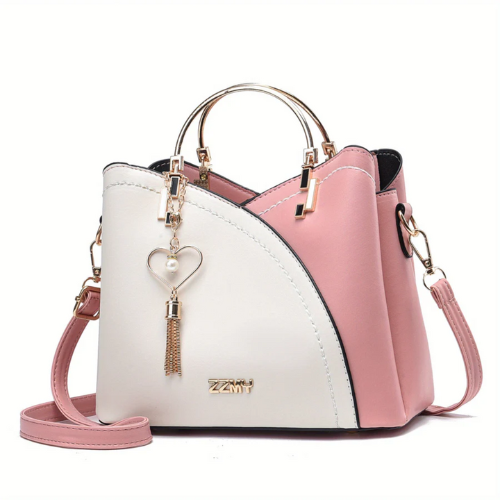 Structured faux leather women's shoulder bag, an elegant and chic accessory for a neat look.