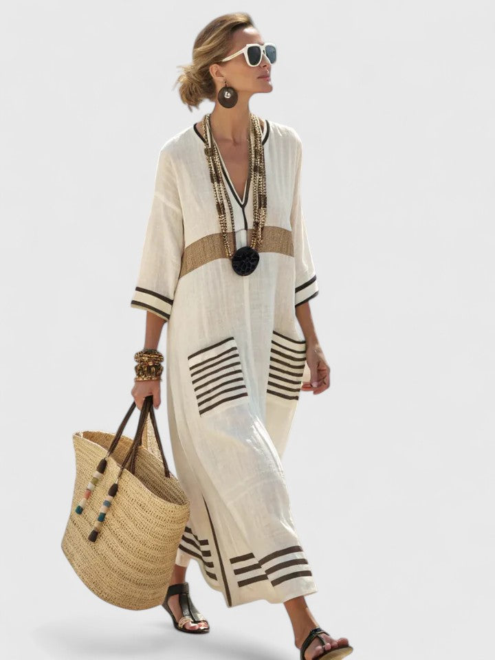 Versatile women's long flowy maxi dress, ideal for spring fashion, summer style, and timeless elegance.